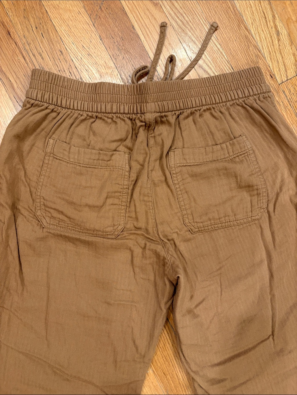 Linen Cropped Drawstring Pants Brand New - Picture 3 of 6
